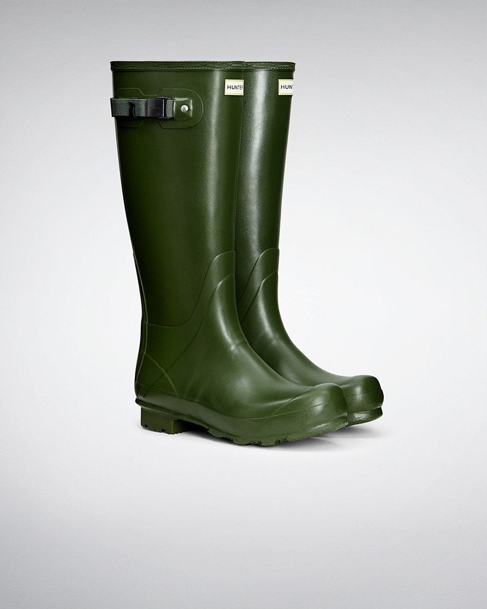 Men Hunter Norris Field | Tall Rain Boots Green | NZ-59613-JLXB